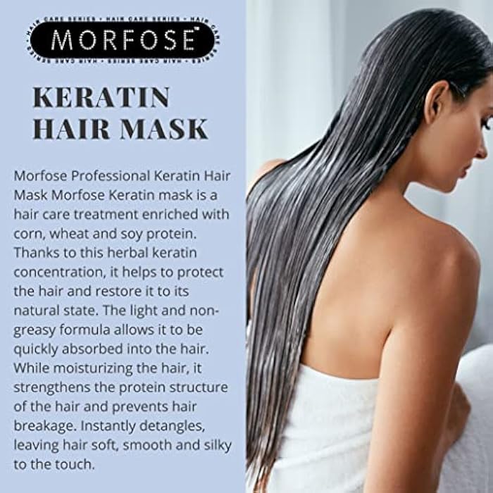 MORFOSE Keratin Hair Mask 500 ml, White, 500 Milliliters - Image 5